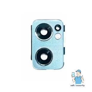 Camera Lens Glass with Frame for Oppo Reno7 5G White